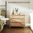 thumbnail image 4 of HOMCOM Commode, Commode à 3 Tiroirs à Chevrons pour Couloir, Bois Naturel, 4 of 10