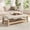 48"L & Beige, variant on Euroco Large Rectangle Ottoman Coffee Table,Tufted Upholstered Footrest Ottoman with Shelf Storage,Nailhead Trim & Solid Wood Legs for Bedroom Living Room,Brown