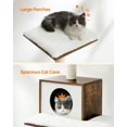 thumbnail image 4 of Feandrea WoodyWonders Cat Tree, Modern Cat Tower for Indoor Cats, 54.3-Inch Multi-Level Cat Condo, Ultra-Soft Plush, Scratching Posts, Hammock, Removable, Washable Cushio, 4 of 9