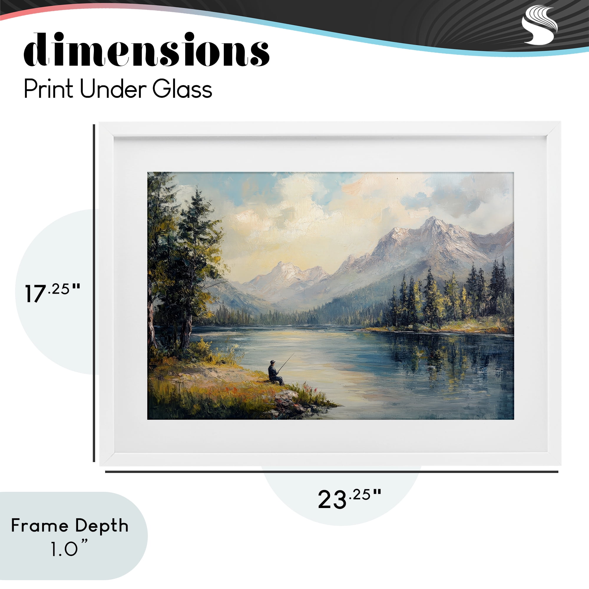Stupell Industries Secret Fishing Spot White Framed Print Under Glass, design by Petal Prints Design
