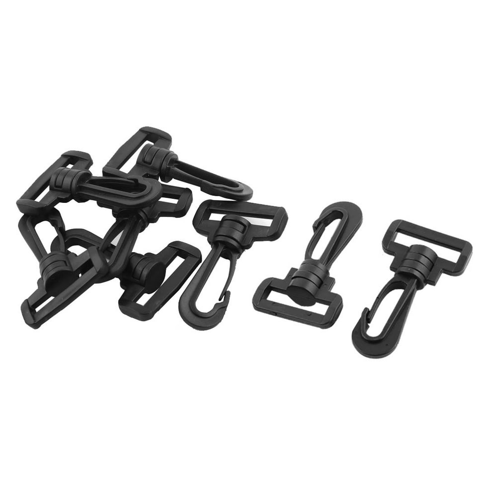 Luggage Bag Plastic Strap Connective Swivel Rotary Snap Hooks Buckle 8 PCS