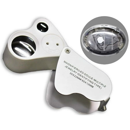 Hawk MG2520-PL 30x and 60x White Loupe With LED (Best Dental Loupe Light)