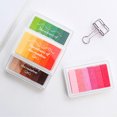 thumbnail image 2 of 1PC Craft Ink Pad Stamps Partner Rainbow Set of DIY Multicolor Craft Stamp Pad 6-color Gradient Rainbow Ink Pad Printed Ink(Random Color), 2 of 8