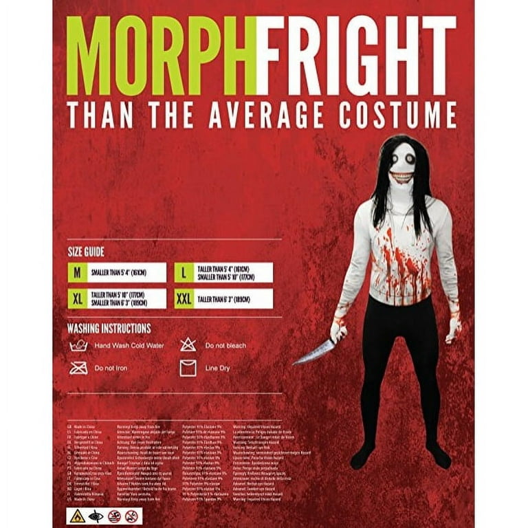 Jeff the Killer Adult Morphsuit Costume