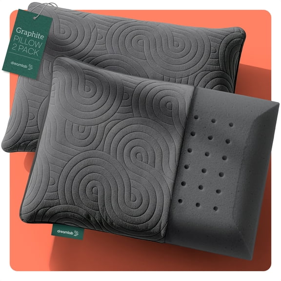 Almohada de memory foam Dreamlab Graphite Pillow 2 Pack Tamaño King Size 80 x 40 x 11.5 cm