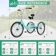thumbnail image 4 of Lilypelle Adult Tricycles 7 Speed 26 inch Three Wheel Bike Cruiser Trike with Low-Step Through Frame/Large Basket for Men, Women, Seniors,Cyan, 4 of 9