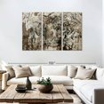thumbnail image 3 of Elephant Stock Brown Tiger Wall Art - Horizontal Multi Panel Canvas - Living Room Wall Decor - Animal Multi Panel - Brown And Gray Decor By Irena Orlov - 74" x 48", 3 of 8