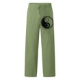 thumbnail image 3 of Timeless Linen Print Drawstring Trousers for Everyday Wear with Pockets Light Breathable Loose Fit Suitable for Daily Activities and Outdoor Adventures, 3 of 3