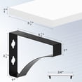 thumbnail image 4 of Icona Bay Rustic Wall Shelves W/ Brackets Set of 3 (Multiple Sizes), 4 of 7