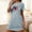 Blue, variant on Womens Nightgown,Nightgowns for Women,Moisture Wicking,Short Sleeves,Printed,White,S(US:4)