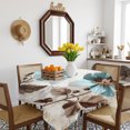 thumbnail image 3 of Spring Floral Vintage Table Cloth Waterproof Tablecloths, Retro Teal Tulips Botanical Summer Tablecloth Dining Table Cover for Kitchen Party Tabletop Outdoor, Square Tablecloth 54x54 Inch, 3 of 9
