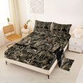 thumbnail image 2 of Erosebridal Camping RV Car Queen Sheet Sets 4 Pieces for Boys Girls,Teens Vintage Camouflage Branches Bed Set,Luxury Bedroom Decor, 2 of 5