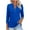 Blue, variant on Fall Fashion Must Haves Women's V Neck Solid Color 3/4 Sleeve Essential Top Tees Tshirts Blouse for Versatile Layering and Casual Wear Women Fall Clothes