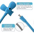 thumbnail image 3 of Cable Lock Bike Cable Lock With Keys,silicone Covered Bike Lock Kids Cable Lock Cartoon Lock,lock For Bike,door,skateboard,helmet And More, 3 of 5