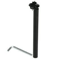 Unique Bargains 1 Set Universal Bike Seat Posts Extra Long Adjustable Angle 30.9x350mm Bike Saddle Post Seat Tube Black Aluminum Alloy