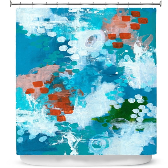 Shower Curtains 70" x 73" from DiaNoche Designs by Sue Allemand - Popping Orange