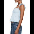 thumbnail image 3 of Camiseta de Tirantes Tipo Babydoll de Encaje para Mujer, con Mangas Transparentes, Estilo Y2k, para Salir de Verano. Azul L, 3 of 8