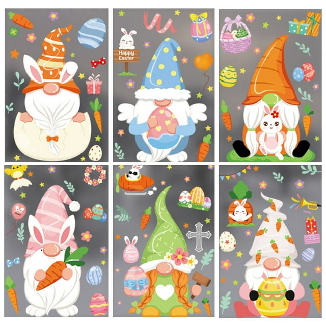 Ramiter Easter Stickers Easter Eggs Electrostatic Stickers Lovelys Opening Party Decoration