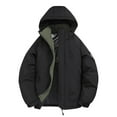 thumbnail image 2 of UVEASISHA Mens Winter Ski Coats Waterproof Hooded Parka Jackets Graphene Lining Thick Warm Snow Coat Full Zip Windproof Insulated Puffer Jacket with Pockets Black XL, 2 of 9