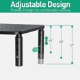 thumbnail image 5 of Baicccf ?2 Pack Monitor?stands Risers,?3 Height Adjustable Monitor?riser For Laptop, Printer, Imac, Pc, Premium Metal Monitor?stand?riser For 2 Monito, 5 of 5