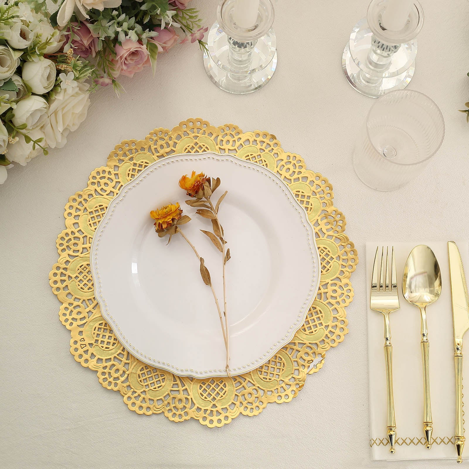 Tim&Lin White Lace Paper Doilies - 4 inch Round Paper Doilies - Disposable  Paper Placemats - for Wedding, Birthday