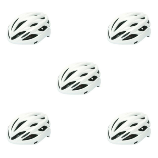 mmirethe 22hole Bike Helmet Breathable Sports Shock Absorption Adjustable Riding Cycling Detachable Visors Safety Hat White L 5Set