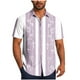 thumbnail image 2 of Blusa y camisa de manga corta con cuello vuelto Camisa casual para hombre Camisa de bolos vintage de manga corta Camisas de verano de playa cubana Camisa con botones Blusa para hombre Poliéster, 2 of 6