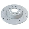 thumbnail image 5 of TRQ Rear Performance Brake Rotor Drilled Slotted Pair Set for A3 / A3 Quattro / CC / Eos / GTI / Jetta / Passat / Tiguan, 5 of 5