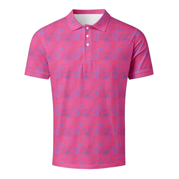 Men's Performance Polo Shirts Short Sleeve Moisture Wicking Golf Polos Casual Hawaiian Print Athletic Tops