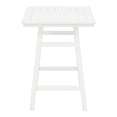 thumbnail image 2 of Costaelm 30" Square Outdoor Patio Counter High Bistro Bar Table With Umbrella Hole, All-Weather Patio Bar Table , White, 2 of 9