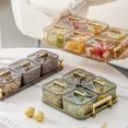 thumbnail image 1 of Homeer Snacks Case Tray Dried Fruit Box Plate Snacks Box Tray Snacks Case Tray - Transparent Divided with Lids Smooth Edge No Odor Cookies Storage High-end Living Room Fruit Box, 1 of 6
