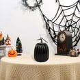 thumbnail image 4 of SIguan,1 PCS Artificial Pumpkins Foam Pumpkins for Decorating Pumpkin Fall Decor for Autumn Thanksgiving Halloween Table Centerpiece Black 5.9*8.66'', 4 of 8