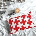 thumbnail image 5 of Pofeuu Red Cross 1 Print Polyester Microfiber Plush Pillowcases, Super Soft and Cozy Pillow Case Covers with Envelop Closure（Pillow core not included）-14"x20", 5 of 6