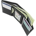 thumbnail image 5 of Timberland Men's Leather Wallet Double Billfold Section ID Card Window Trifold Black One Size, 5 of 5