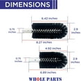 thumbnail image 2 of Whole Parts Glass Washer Replacement Brush Set Part# BRS-1722 - Replacement & Compatible with Some Bar Maid Glass Washers, 2 of 6