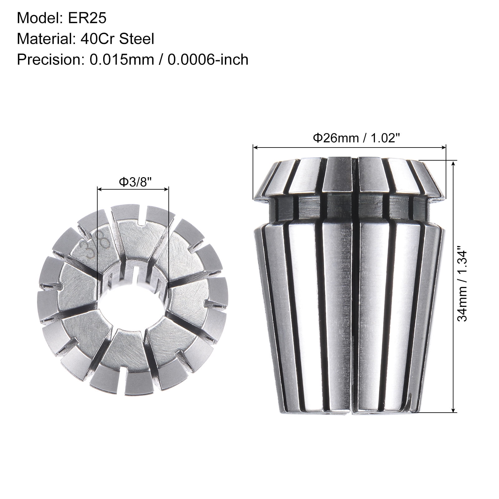 Uxcell ER32 14mm Spring Collet Chuck For CNC Milling, Lathe, And Engraving Machines