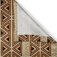 thumbnail image 3 of Ambesonne Africa Kitchen Curtains, Geometric Pattern Triangles, 55"x39", Cocoa and Caramel, 3 of 3