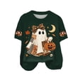 thumbnail image 5 of Leey-World Halloween T-Shirts for Women Fashion Printed Crew Neck Short Sleeve T Shirt Halloween Printed T Shirt Top, 5 of 5