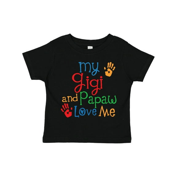 Inktastic Gigi and Papaw Love Me Grandchild Boys or Girls Toddler T-Shirt