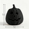 thumbnail image 2 of XHKUYI Halloween Hand-Woven Pumpkin Decorations 10 inch, Happy Haunting Seagrass Plastic Pumpkin Ornament, for Halloween Entryway Tabletop Mantel Haunt House Porch Decor, 2 of 6