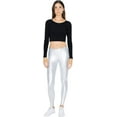 thumbnail image 5 of American Apparel Women's Metallic Legging, Silver, X-Small, 5 of 6
