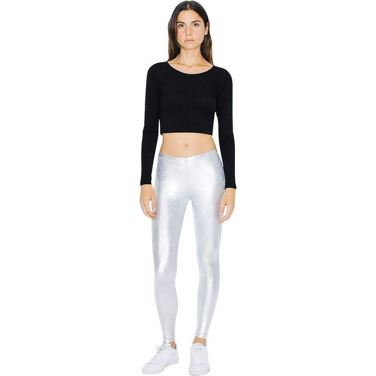 Metallic Legging | Coated Spandex | Silver