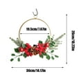 thumbnail image 3 of Luoshdecor Christmas Wreath with Taper Candle Holder,Pine Cones Berries Artificial Plant Hoop Wreath Winter Xmas Decorations for Front Door Window Fireplace, 3 of 6
