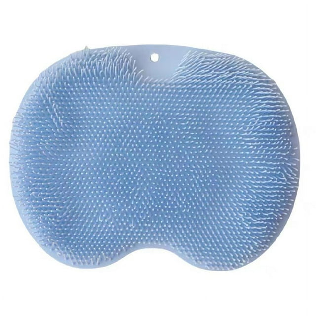Alfombrilla para fregar los pies en la ducha, estropajo de espalda para ducha, montaje en pared con ventosas, exfoliante y calmante