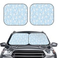 thumbnail image 2 of Haiem Rabbit And Bird Car Windshield Sun Shade (2 Pieces) Foldable Windshield Sun Shade Car Accessories for Truck SUV Pickup-Small, 2 of 7