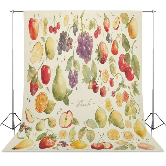 Various Fruits Backdrop Background for Photography Photo Booth Backdrop for Photoshoot Background Screen Video Recording Parties Curtain