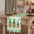 thumbnail image 2 of St. Patrick's Day Table Runner, Green Leaf Gnomes Shamrock Clovers Washable Cotton Linen Table Runners 108 Inches Long, Dresser Scarf Runner for Dining/Living Room/Kitchen/Square Tables 13''x108'', 2 of 9