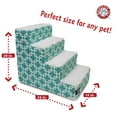 thumbnail image 3 of Majestic Pet Links Pet Stairs 4 Steps Teal Machine Washable Removable Cover 24" x 16" x 20", 3 of 5