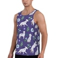 thumbnail image 2 of Lsque Cute Dog Pattern Mens Tank Tops Muscle Athletic Quick Dry Sleeveless Workout Fitness T Shirts Beach Tank Top, Loose-fit Sleeveless Shirt for Men-3X-Large, 2 of 7