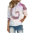 thumbnail image 2 of DDAPJ pyju Oversized Tie Dye Hoodie for Women ,Teen Girls Y2K Fall Fashion Hoodies Plus Size Loose Casual Hooded Sweatshirt with Kangaroo Pocket - 5XL, 2 of 5